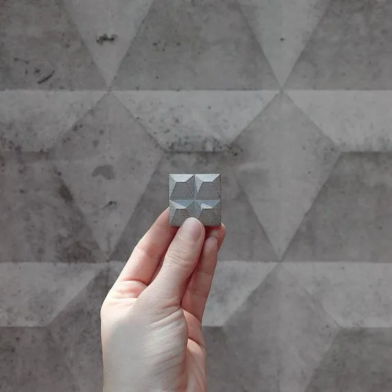 Concrete Brooch